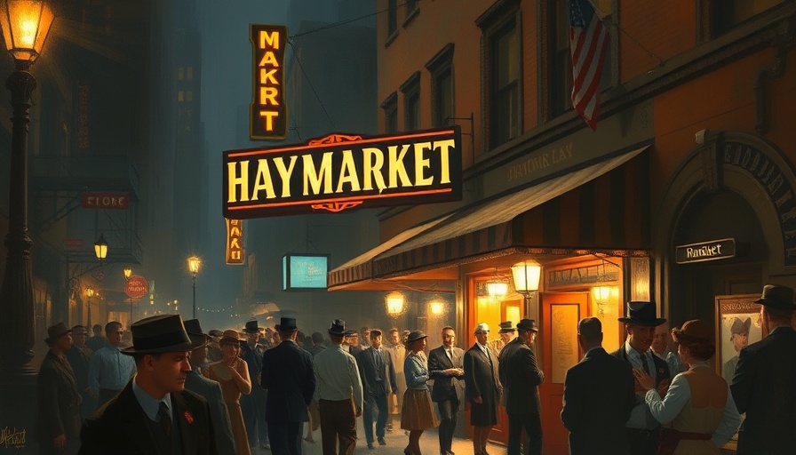 Historic scene of Haymarket New York nightlife, early 1900s.