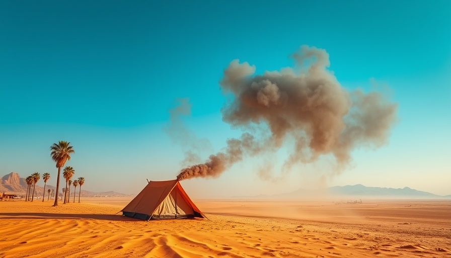 WHO condemns Israeli attacks in Gaza amidst a desert scene with smoke rising.