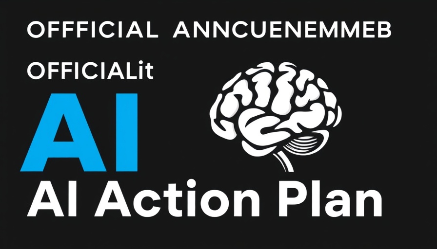 America's AI Action Plan announcement graphic with brain logo.