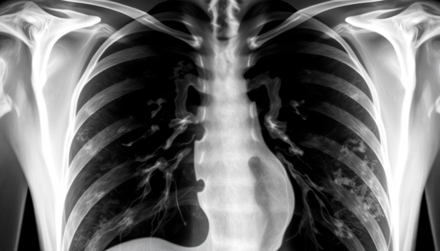 Chest X-ray indicating pneumonia related to Legionnaires' disease outbreak in Harlem.