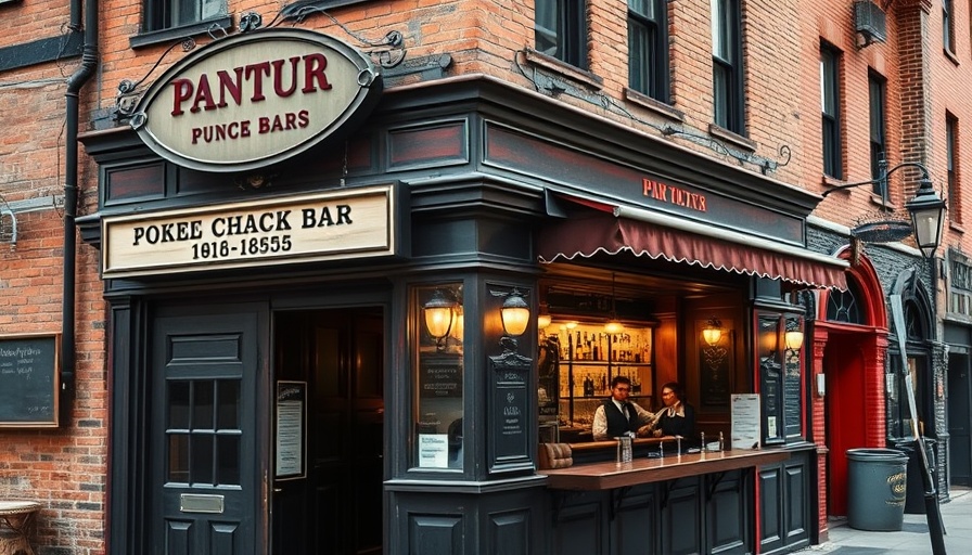 Historic view of one of the oldest bars in New York City