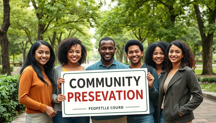 2025 Summer Interns group holding a sign in a park setting.