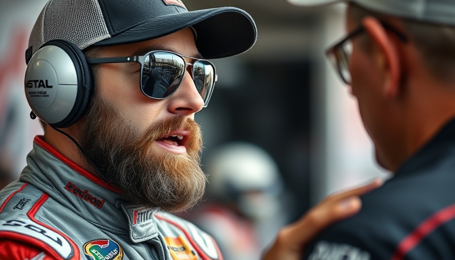 Close-up of driver discussing IndyCar racing safety controversy