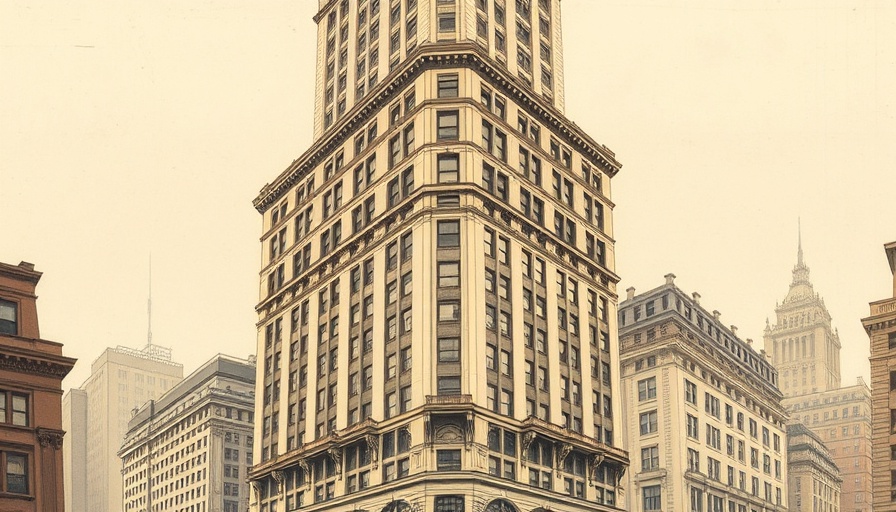 Intricate illustration of the Singer Building, highlighting the importance of historic preservation.