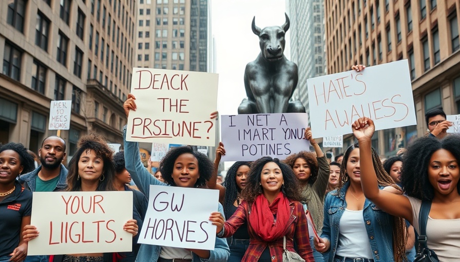 Daily News Union Resolution group advocating in city plaza.