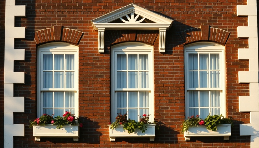 Historic lintel architecture with detailed window designs.