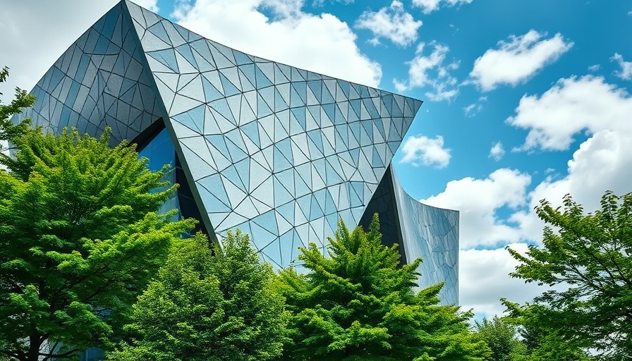 New York's Modern Landmarks: Futuristic building with geometric facade.