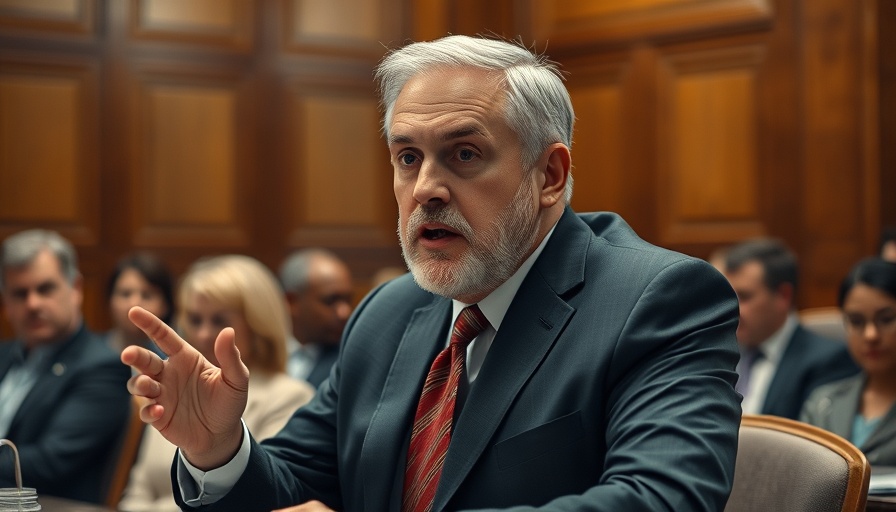 America's rights depend on laws: passionate speaker at a conference.