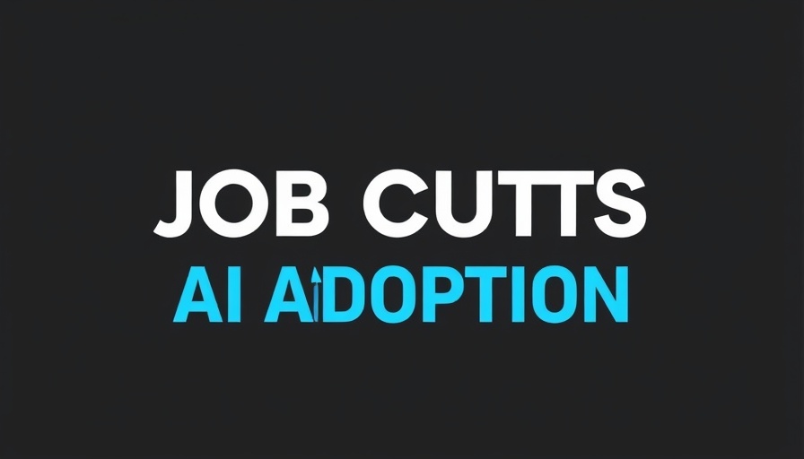 Salesforce AI job cuts announcement graphic on black background.