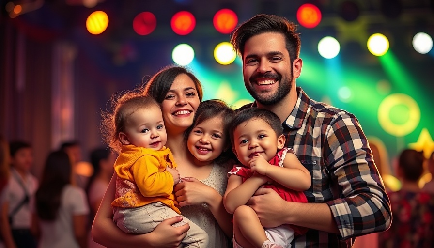 Erika Kirk legacy: smiling couple with children at an event.