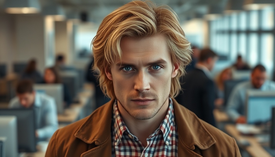 Golden-haired man in brown jacket, office scene, Remembering Robert Redford.