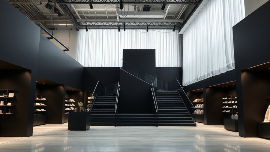 Stylish modular design in a Guadalajara store interior.