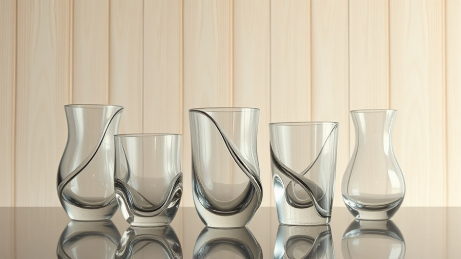 Abstract glassware showcasing the Wonky Glassware Trend 2025.