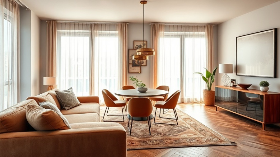 Modern apartment interior design in Sydney with cozy living area.