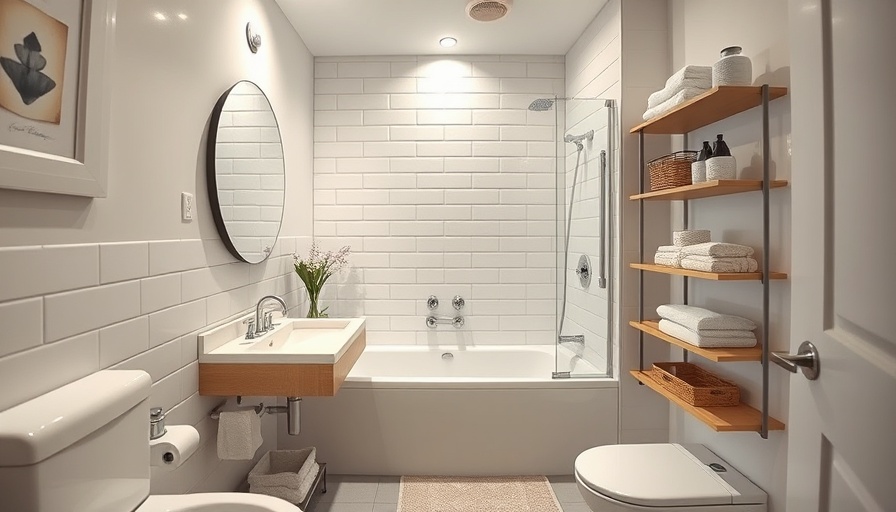 150 square foot bathroom design with modern amenities.