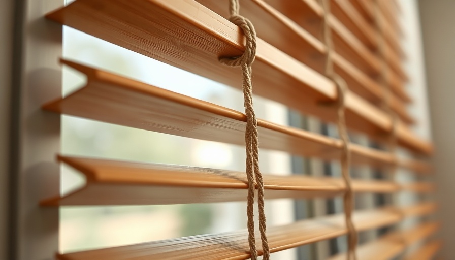 Close-up of wooden blinds in modern interior, difference between blinds and shutters.