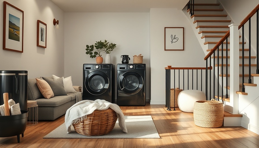 Modern laundry room showcasing trends in laundry appliances for 2025.
