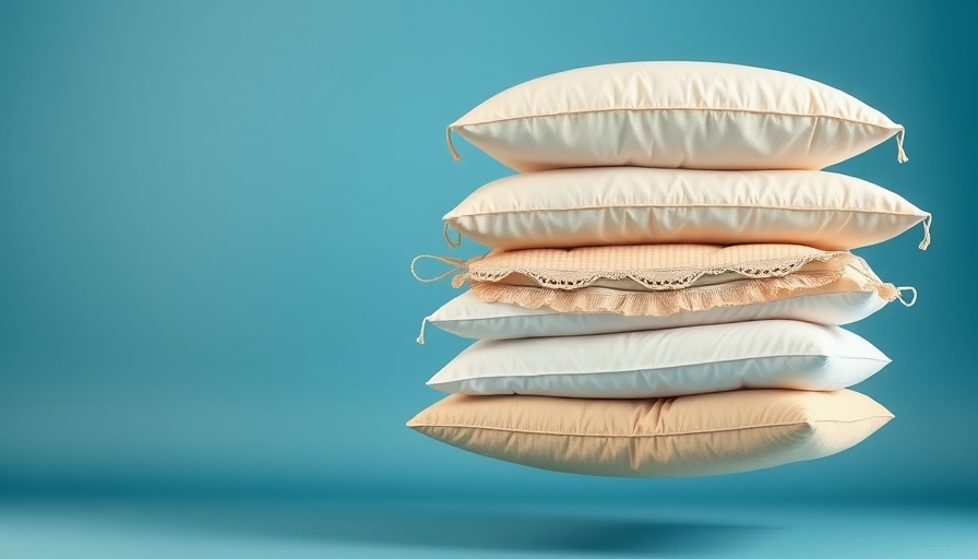 Various best pillows on Amazon 2025 stacked against a blue background.