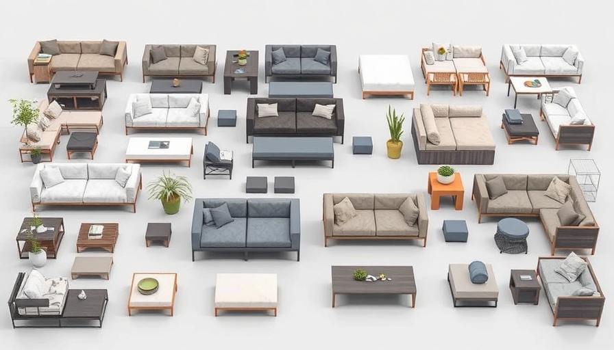 Assorted modern outdoor sofas in different styles and materials 2025.