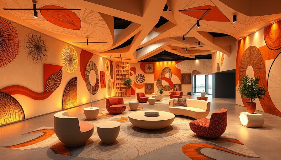 Artistic installation in community pavilion renovation, showcasing Mexico City.