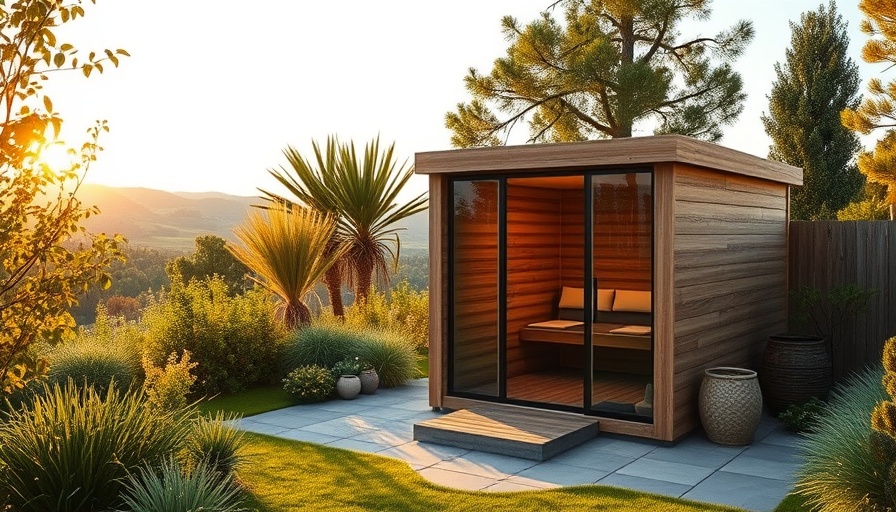 Modern outdoor sauna exemplifying luxury wellness features for 2025.