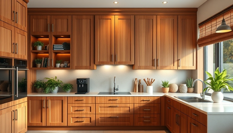 Modern wooden kitchen showcasing best bar cabinets for coffee stations.