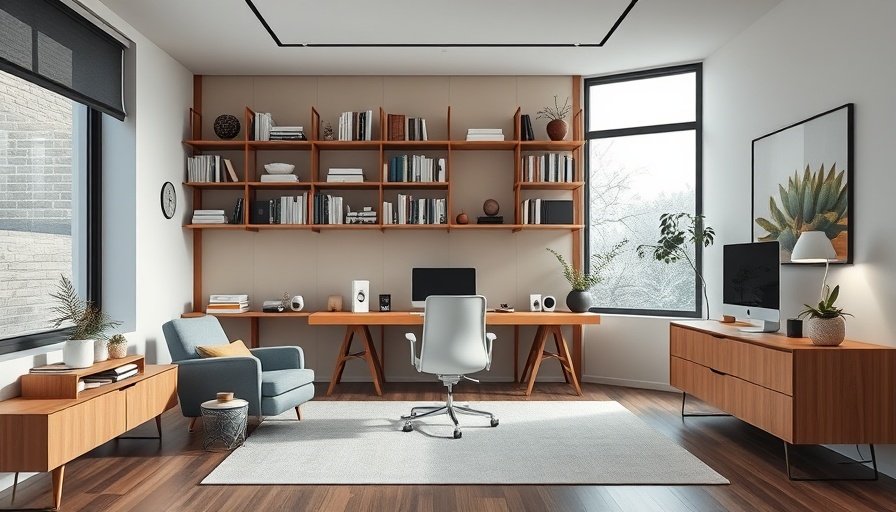 Modern minimalist home office setup 2025 with sleek decor.