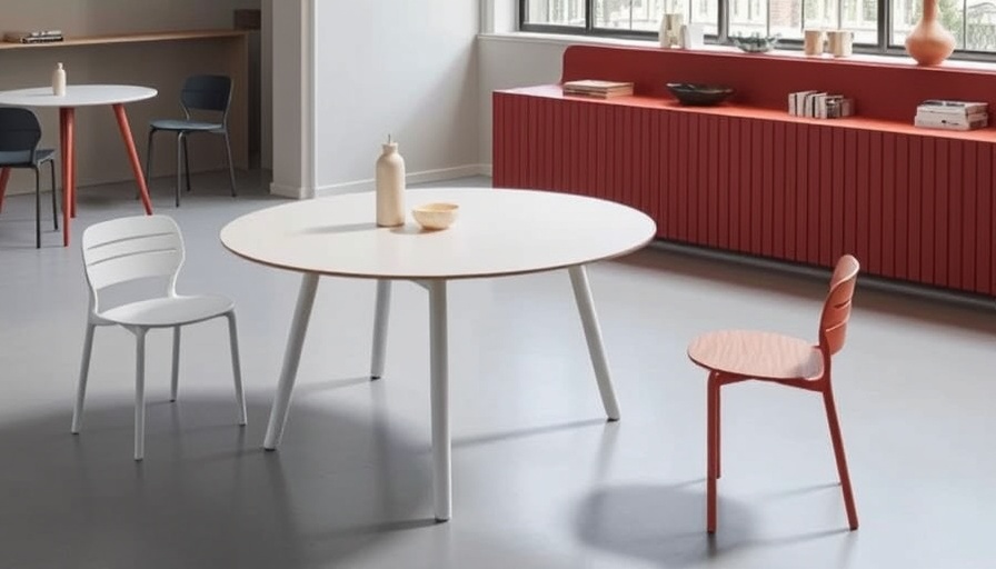 Nami table by E-ggs for Miniforms among nine new products on Dezeen Showroom