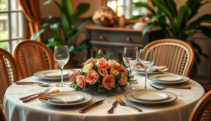 Elegant table setting with floral plates and silverware for elevated dining.