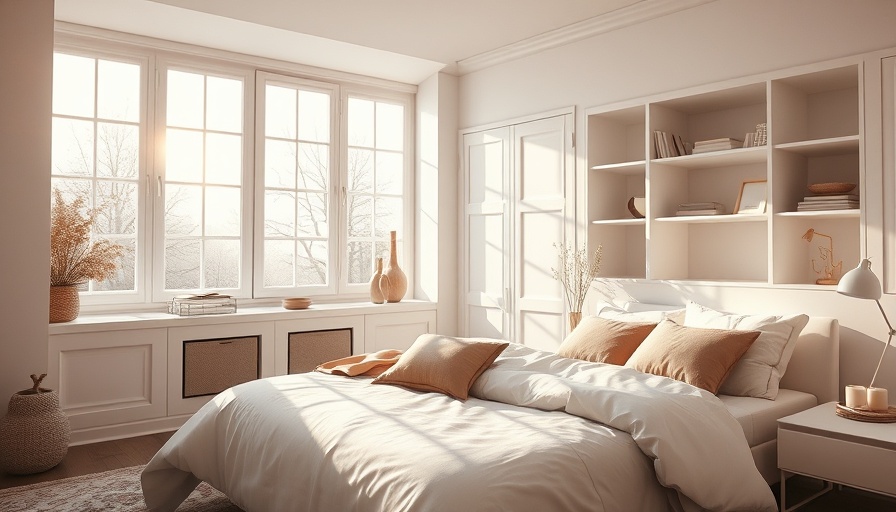 Bright, cozy bedroom with clean windows and sunlight streaming in.
