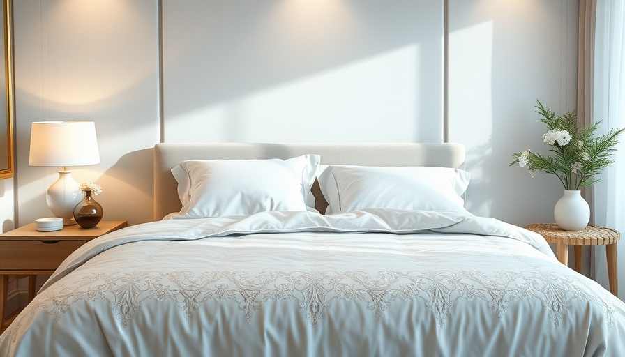 Elegant bedroom with the best embroidered bed sheets in a serene setting.