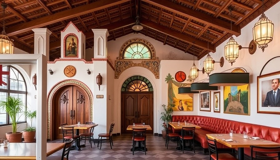 Relocated Mexican chapel and full diner feature in San Diego's Lafayette Hotel