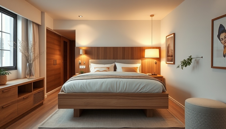 Stylish 130-Square-Foot hotel apartment with natural decor.