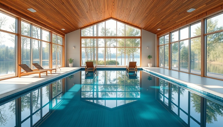 Luxurious Airbnbs with indoor pools showcasing elegant design and views.