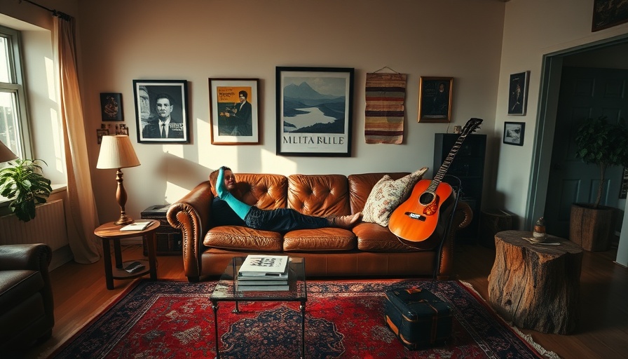 Carmel Pebble Beach Interior Design: Man relaxing on leather sofa in modern living room.