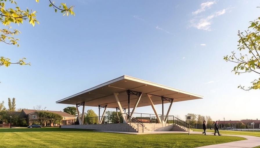 Sanders Pace Architecture cantilevers porous steel pavilion over Tennessee park