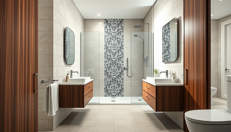 Luxurious low-curb shower in elegant bathroom setting.