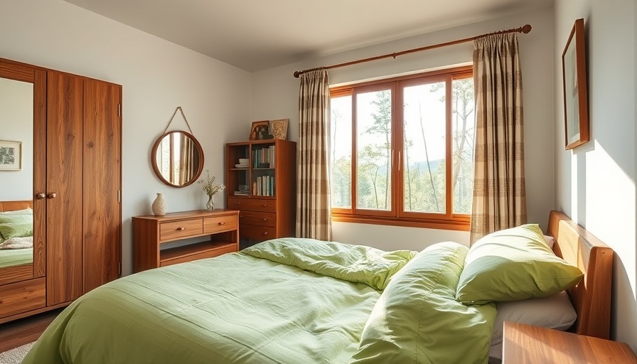 Pistachio green trend in bedroom design with natural ambiance.