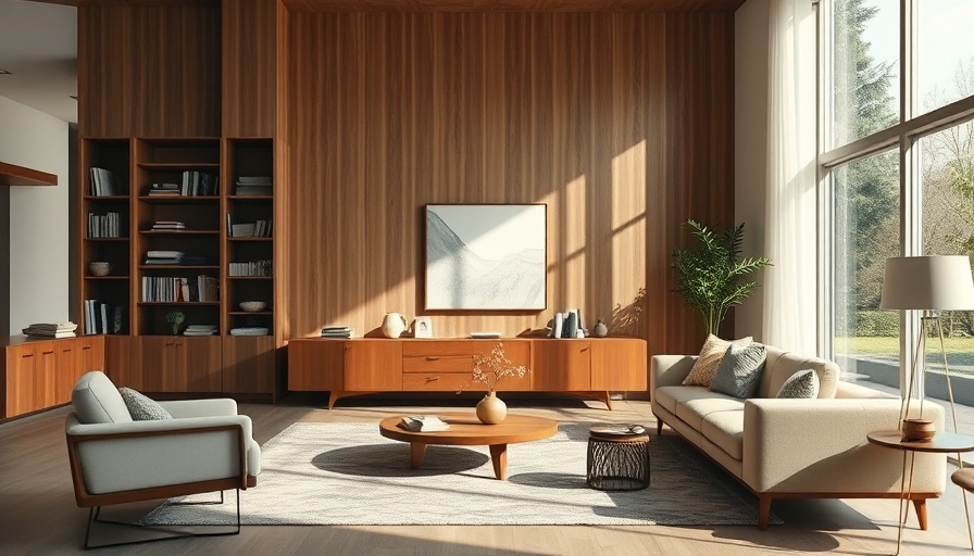 Carmel Architectural Design: Elegant mid-century modern living room with luxurious furniture.