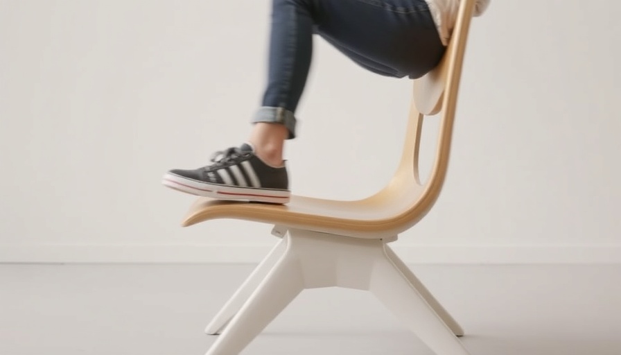 Innovative children's learning chair with dynamic motion blur.