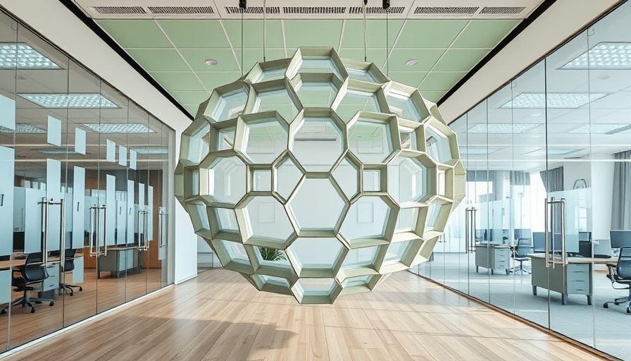 Modern geometric room divider in office, Pixels room divider by Rafa Ortega