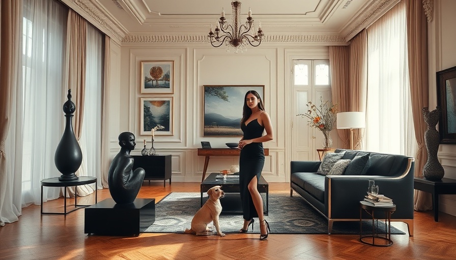 Modern luxury living room with artistic decor in Versailles