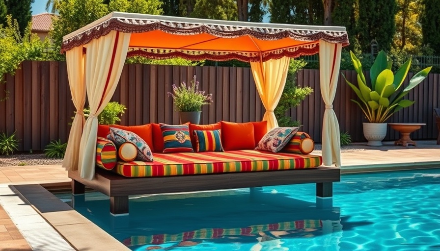Vibrant outdoor daybed under canopy in garden, Best Outdoor Daybeds