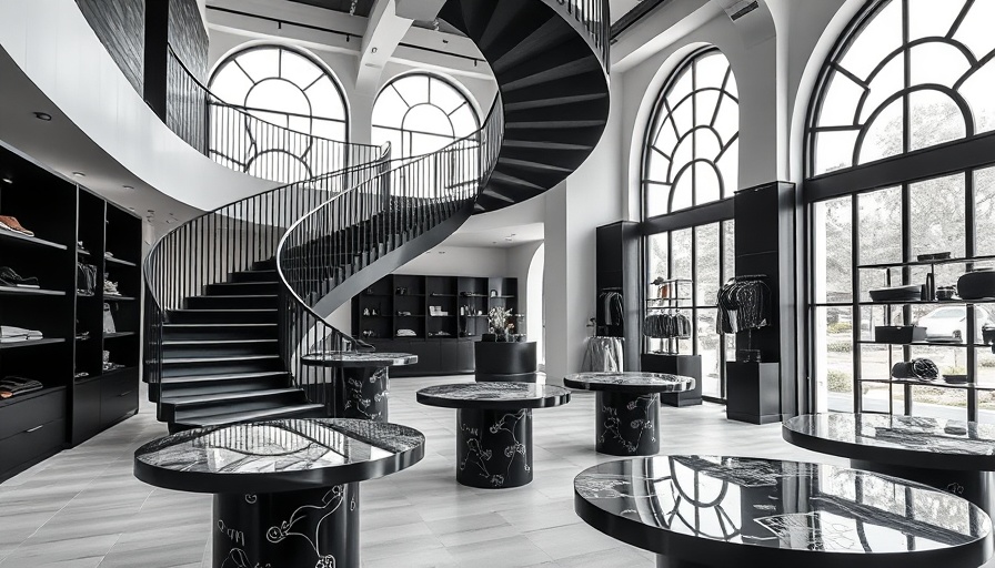 Studio Paul Chan Elorea boutique interior with spiral staircase