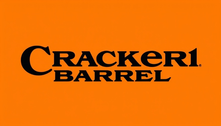 Modern Cracker Barrel logo on bright orange background.