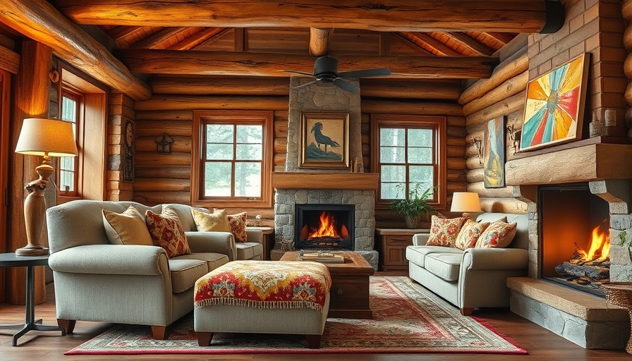 Cozy rustic living room interior of Carmel Pebble Beach custom home.