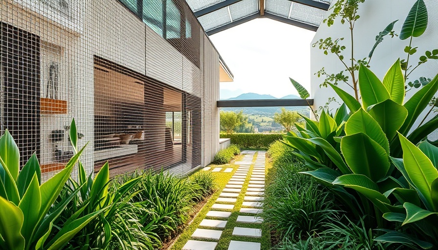 Modern home design with hedge and arbour, showcasing lush landscaping.