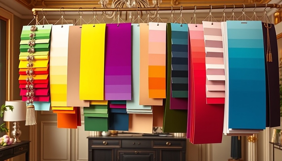 Vibrant color swatches showcasing modern color trends for home design 2023.