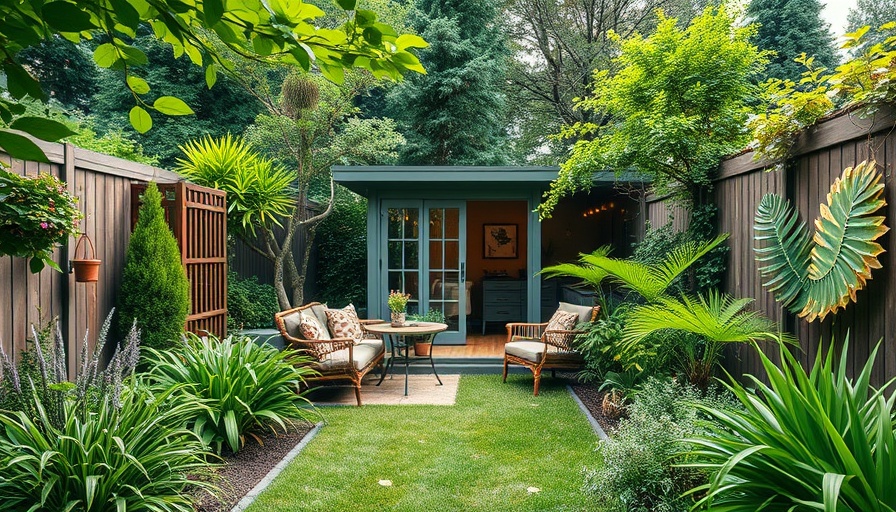 Renovate a small backyard into a charming garden space with seating.