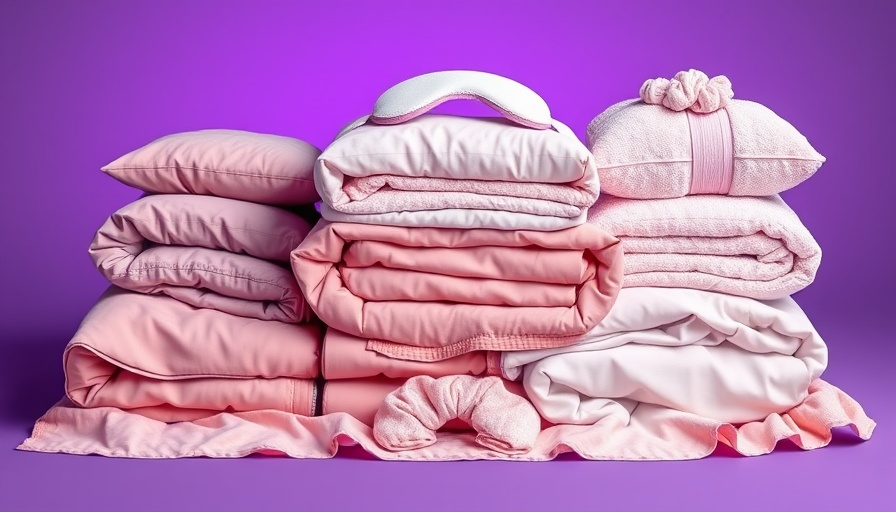 Luxurious home products collection review on purple background.